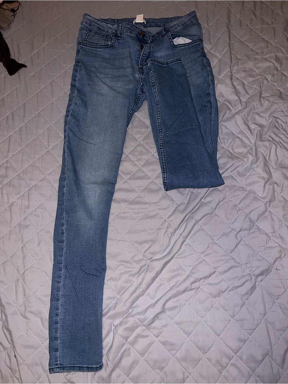 H&M Two-Tone Blue Skinny Jeans - Light & Dark Wash